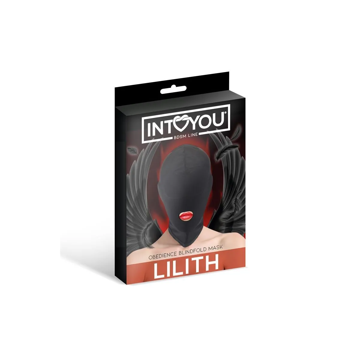Lilith Incognito Maske mit Öffnung Im Mund Schwarz von Intoyou BDSM Line | Fesselliebe.de