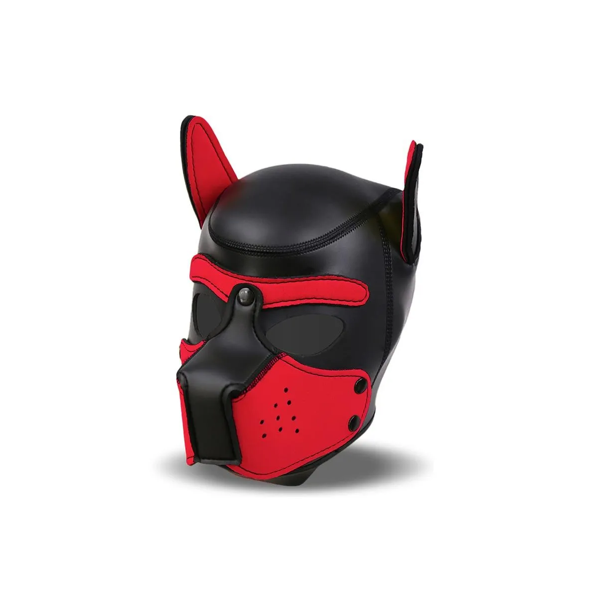 Hound Dog Hound mit Abnehmbarer Maulkorb aus Neopren Schwarz/Rot Einheitsgrösse von Intoyou BDSM Line | Fesselliebe.de