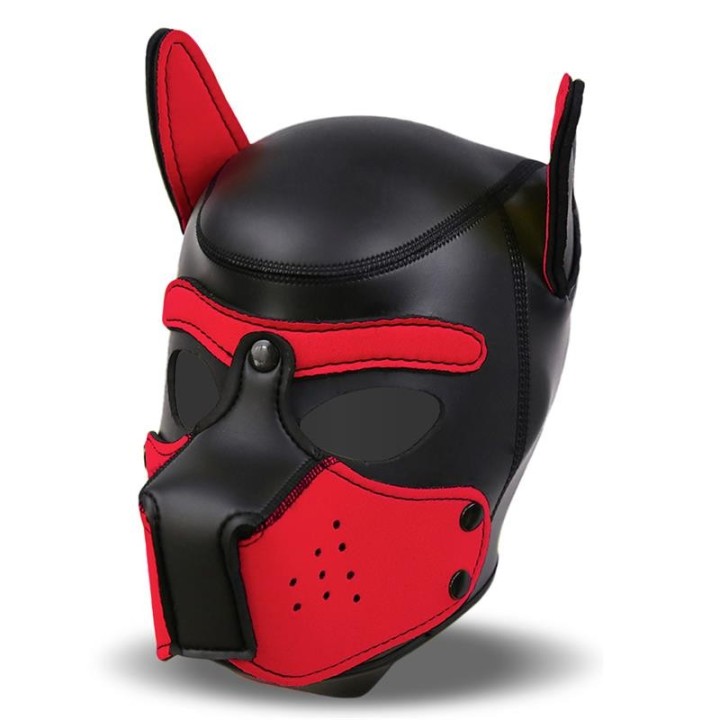 Hound Dog Hound mit Abnehmbarer Maulkorb aus Neopren Schwarz/Rot Einheitsgrösse von Intoyou BDSM Line | Fesselliebe.de
