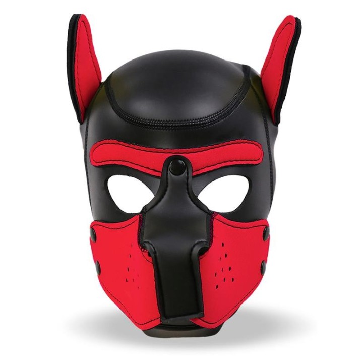 Hound Dog Hound mit Abnehmbarer Maulkorb aus Neopren Schwarz/Rot Einheitsgrösse von Intoyou BDSM Line | Fesselliebe.de