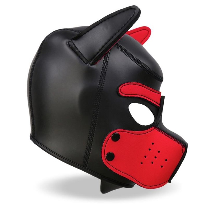 Hound Dog Hound mit Abnehmbarer Maulkorb aus Neopren Schwarz/Rot Einheitsgrösse von Intoyou BDSM Line | Fesselliebe.de