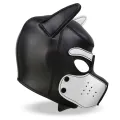 Hound Neopren-Hundekapuze mit Abnehmbarer Schnauze Weiss/Schwarz Einheitsgrösse von Intoyou BDSM Line