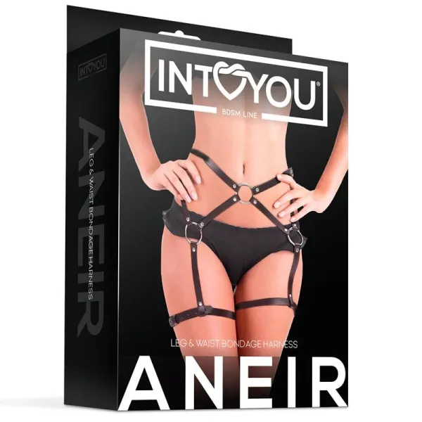 Aneir Bein- und Taillen-Bondage-Gurtzeug, Verstellbar von Intoyou BDSM Line | Fesselliebe.de