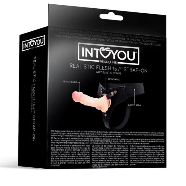 Mistress Elastischer Strap-On mit Silikondildo 15,4 cm Hautfarben von Intoyou BDSM Line | Fesselliebe.de