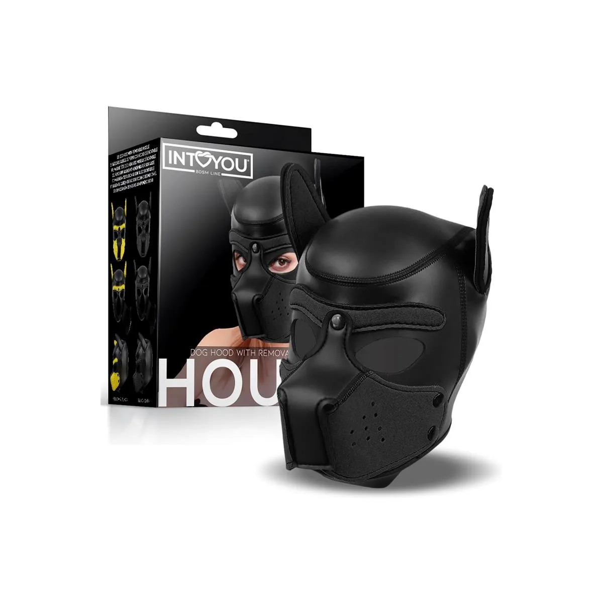 Hound Neopren Hundehund Abnehmbarer Maulkorb Schwarz Einheitsgrösse von Intoyou BDSM Line | Fesselliebe.de