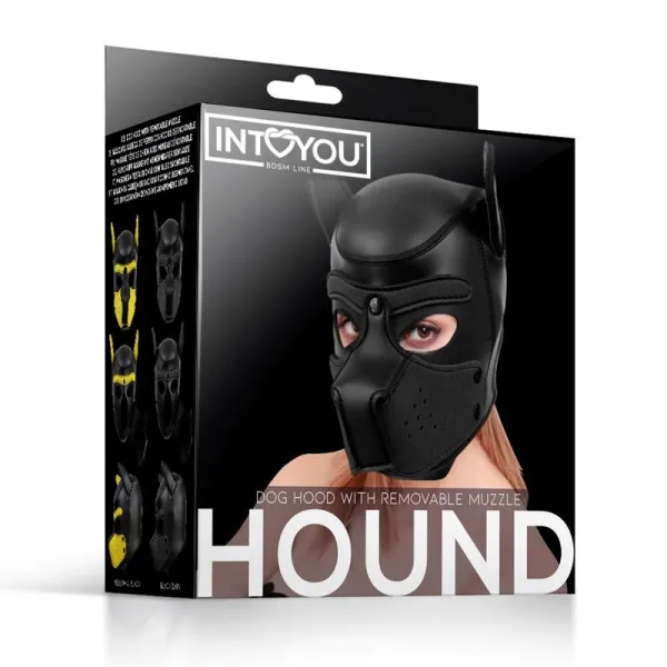 Hound Neopren Hundehund Abnehmbarer Maulkorb Schwarz Einheitsgrösse von Intoyou BDSM Line | Fesselliebe.de