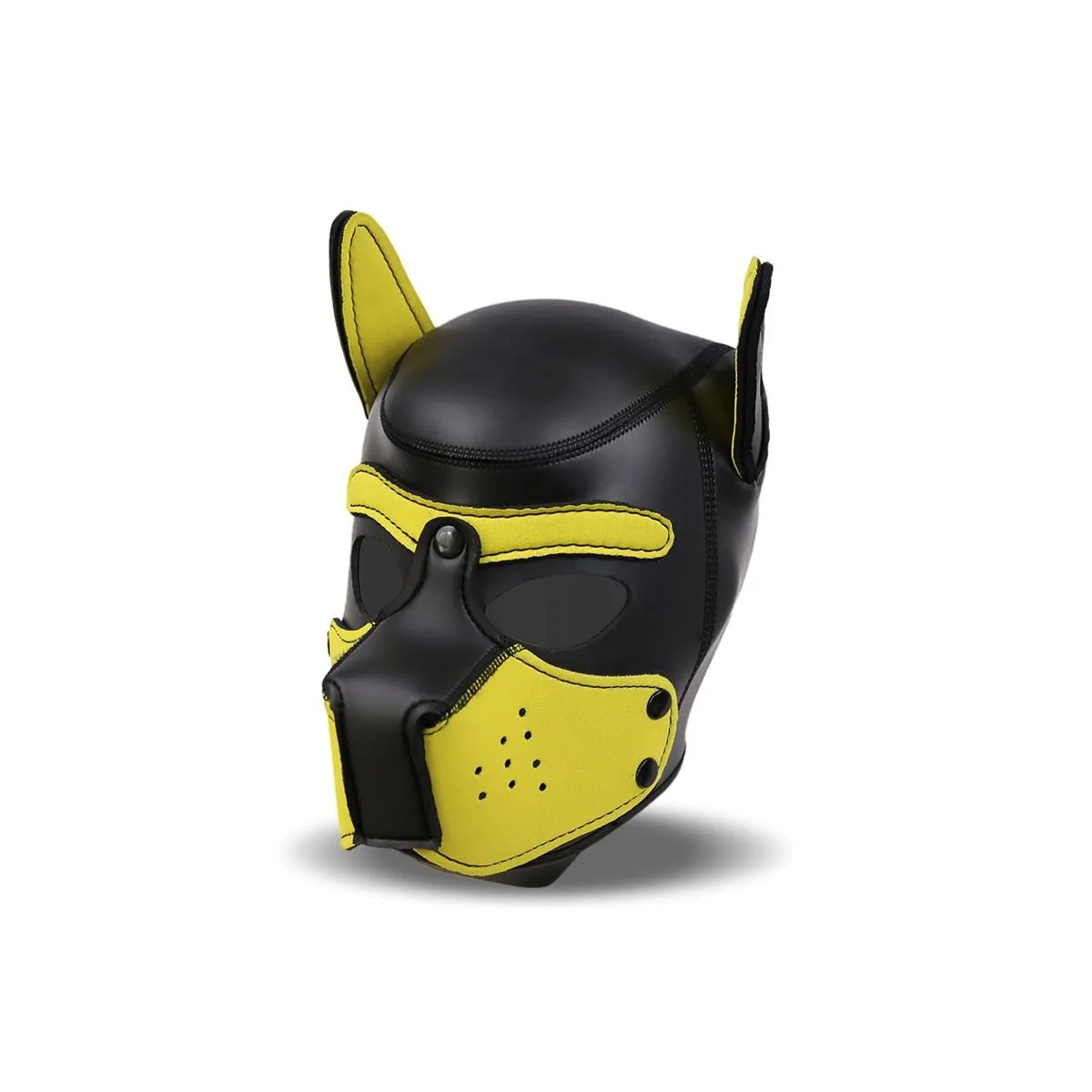 Hound Neopren Hundehund Abnehmbarer Maulkorb Schwarz/Gelb Einheitsgrösse von Intoyou BDSM Line | Fesselliebe.de