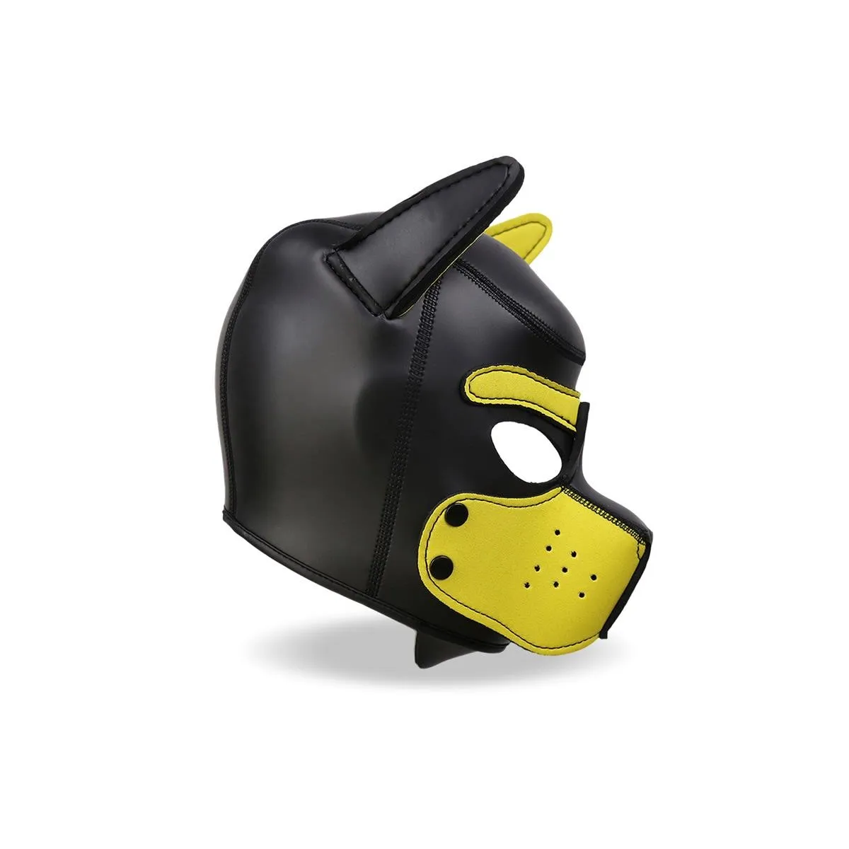 Hound Neopren Hundehund Abnehmbarer Maulkorb Schwarz/Gelb Einheitsgrösse von Intoyou BDSM Line | Fesselliebe.de