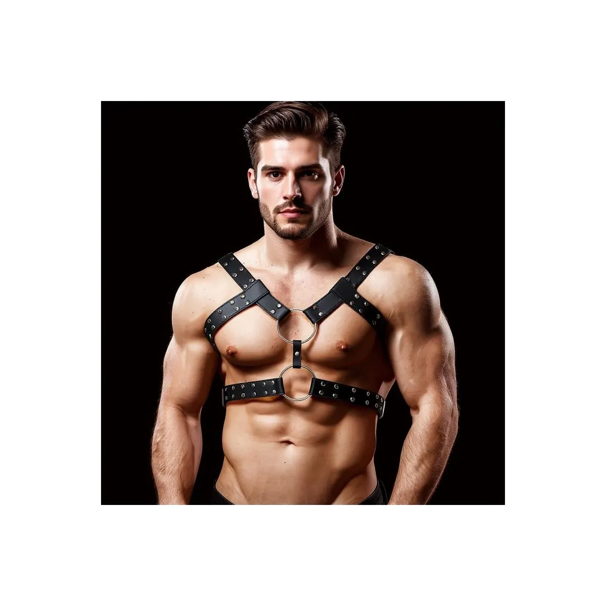 Aurum Bondage-Harness für Männer aus Veganem Leder von Intoyou BDSM Line | Fesselliebe.de