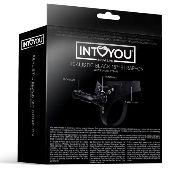 Mistress Elastic Strap-On Silikon-Dildo, 18 cm, Schwarz von Intoyou BDSM Line | Fesselliebe.de
