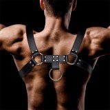 Domine Männlicher Brust-Bondage-Harness aus Veganem Leder von Intoyou BDSM Line | Fesselliebe.de