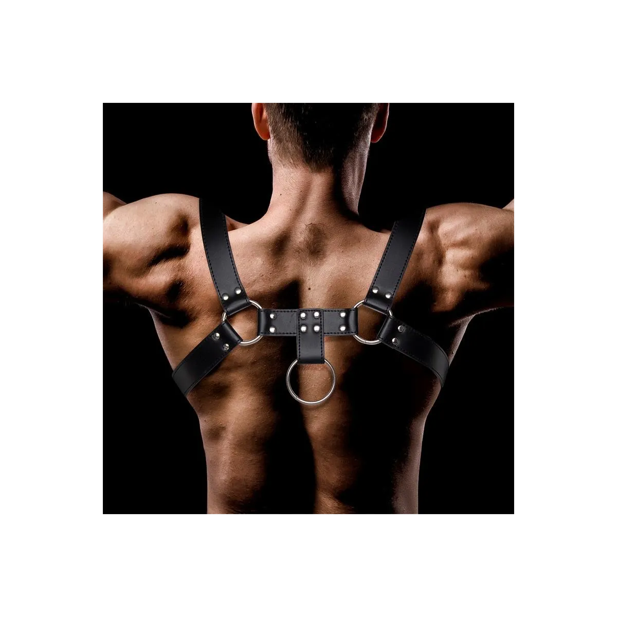 Domine Männlicher Brust-Bondage-Harness aus Veganem Leder von Intoyou BDSM Line | Fesselliebe.de