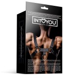 Domine Männlicher Brust-Bondage-Harness aus Veganem Leder von Intoyou BDSM Line | Fesselliebe.de