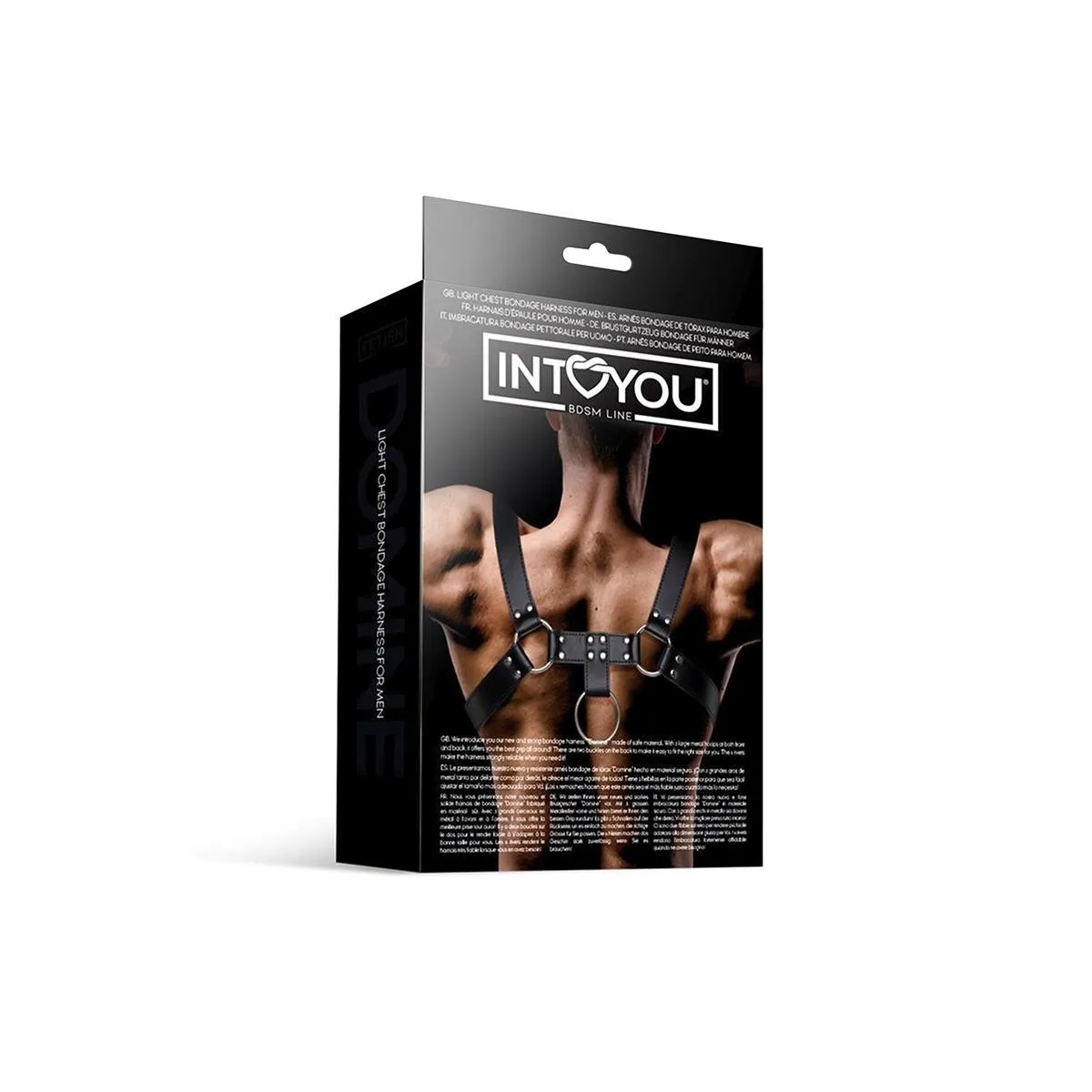 Domine Männlicher Brust-Bondage-Harness aus Veganem Leder von Intoyou BDSM Line | Fesselliebe.de