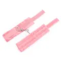 Handschellen mit Klettverschluss und Langem Fell, Rosa von Intoyou BDSM Line