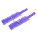 Handschellen mit Klettverschluss und Langem Fell, Lila von Intoyou BDSM Line