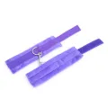 Handschellen mit Klettverschluss und Langem Fell, Lila von Intoyou BDSM Line