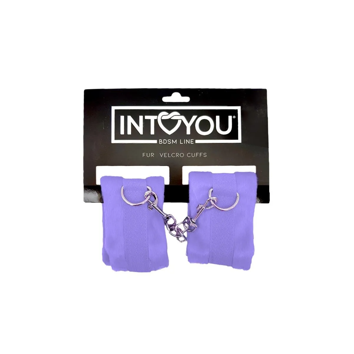 Handschellen mit Klettverschluss und Langem Fell, Lila von Intoyou BDSM Line | Fesselliebe.de