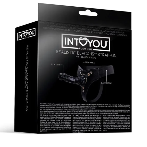 Mistress Elastischer Strap-On mit Silikondildo 15 cm Schwarz von Intoyou BDSM Line | Fesselliebe.de