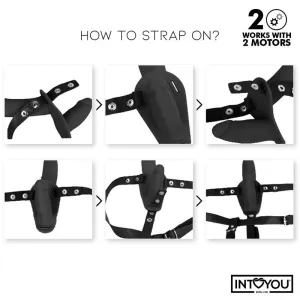 Jordan Strap-On mit Doppeltem Vibrationsdildo und Fernbedienung von Intoyou BDSM Line