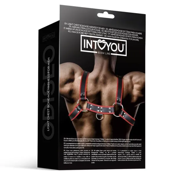 Odiseo Brust-Bondage-Geschirr für Männer, Veganes Leder von Intoyou BDSM Line | Fesselliebe.de