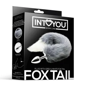 Analplug mit Grau-Weissem Fuchsschwanz von Intoyou BDSM Line