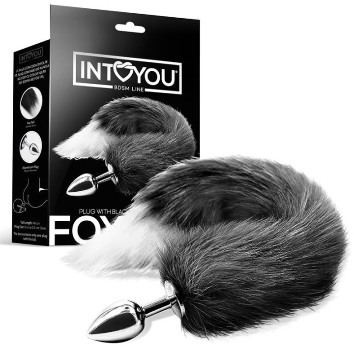 Analplug mit Schwarz-Weissem Fuchsschwanz von Intoyou BDSM Line | Fesselliebe.de