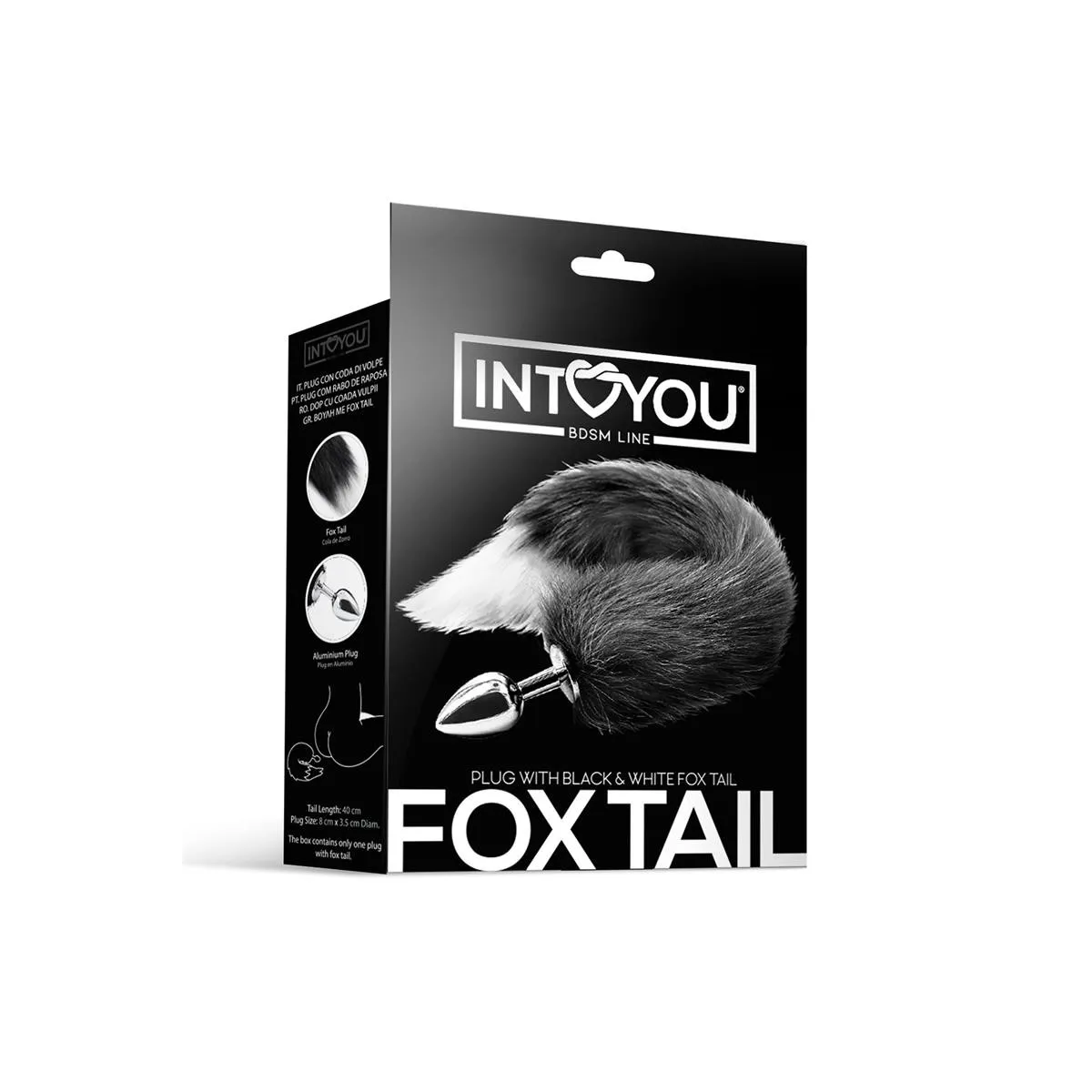 Analplug mit Schwarz-Weissem Fuchsschwanz von Intoyou BDSM Line | Fesselliebe.de