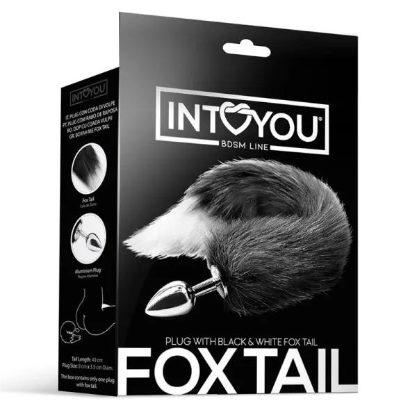 Analplug mit Schwarz-Weissem Fuchsschwanz von Intoyou BDSM Line | Fesselliebe.de