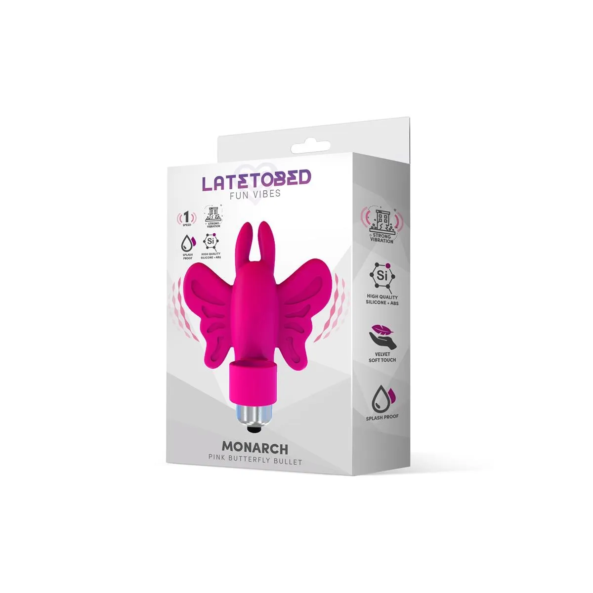 Monarch Butterfly Vibrierendes Bullet, Silikon, Pink von Latetobed | Fesselliebe.de