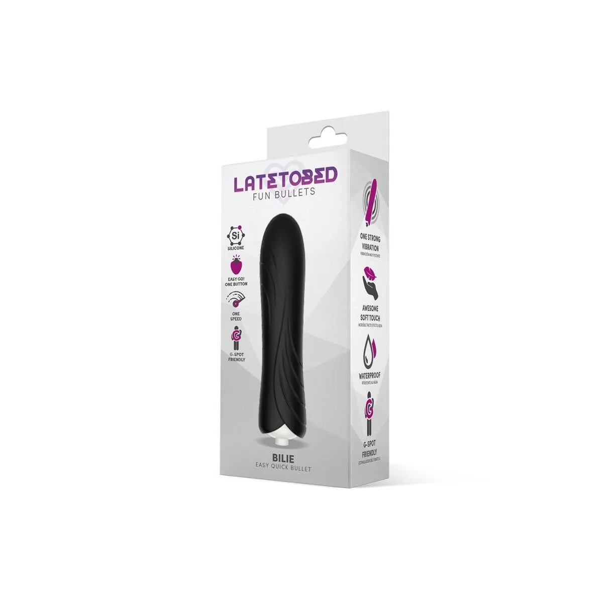Bilie Easy Quick Vibrating Bullet Silikon (SCHWARZ) von Latetobed | Fesselliebe.de