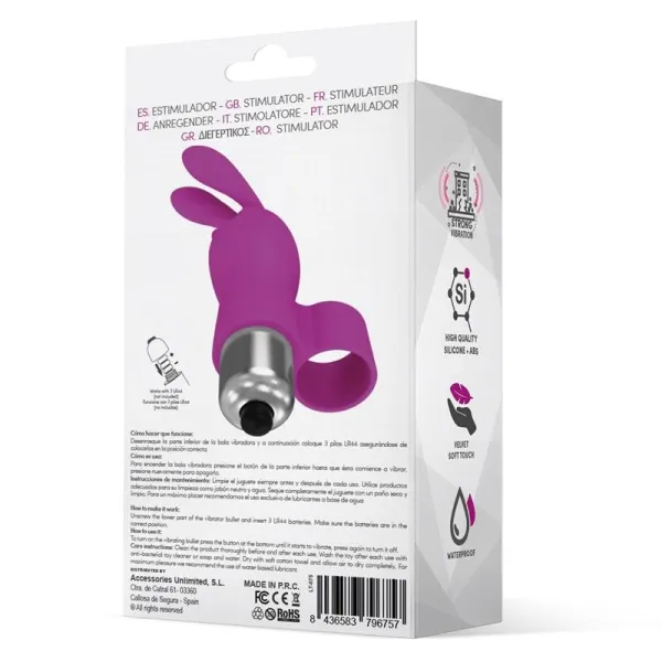 Fingyhop Vibrating Bullet mit Rabbit (LILA) Silikon von Latetobed | Fesselliebe.de