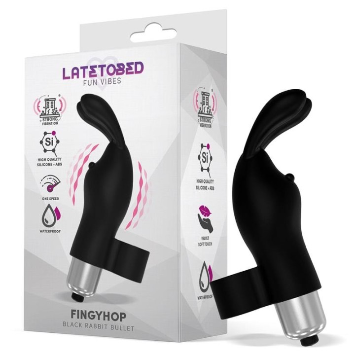Fingyhop Vibrating Bullet mit Rabbit (SCHWARZ) von Latetobed | Fesselliebe.de