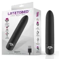 Shoty Vibrierender Bullet, Usb, 10 Geschwindigkeiten, Leistungsstarker Motor, Schwarz von Latetobed