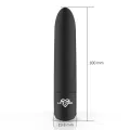 Shoty Vibrierender Bullet, Usb, 10 Geschwindigkeiten, Leistungsstarker Motor, Schwarz von Latetobed