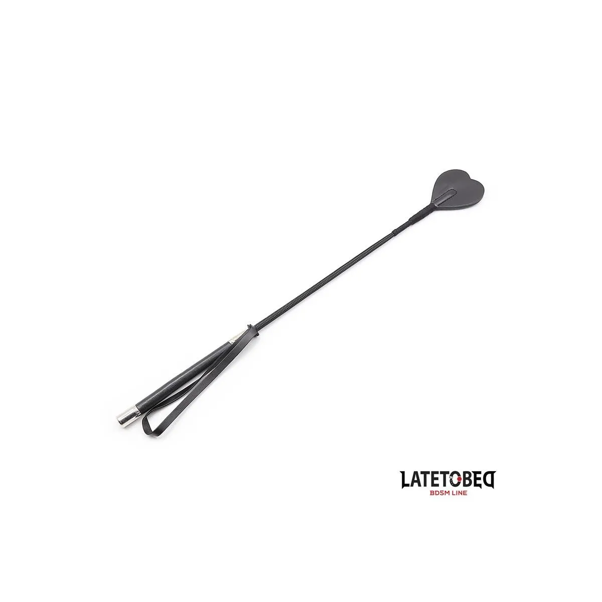 Peitsche mit Herzform, Schwarz, 60 cm von Latetobed BDSM Line | Fesselliebe.de