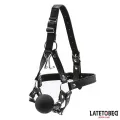 Kopfgeschirr mit Ballknebel und Nasenhaken von Latetobed BDSM Line