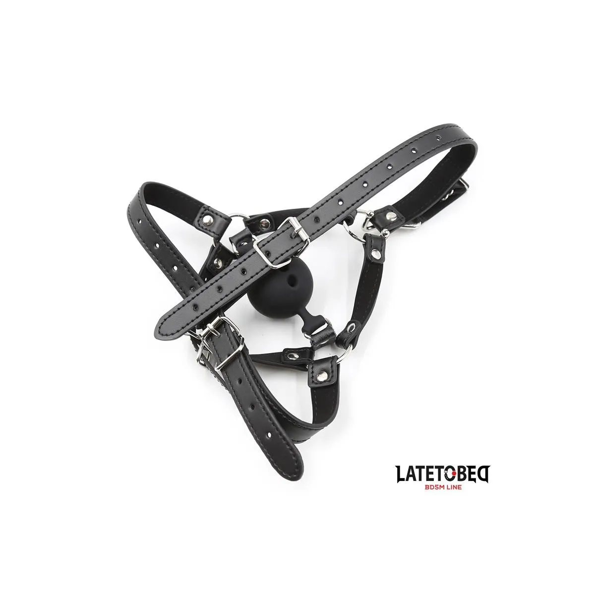 Kopfgeschirr mit Ballknebel und Nasenhaken von Latetobed BDSM Line | Fesselliebe.de