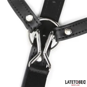 Kopfgeschirr mit Ballknebel und Nasenhaken von Latetobed BDSM Line
