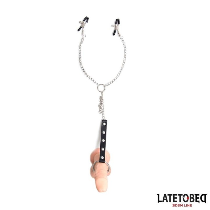 Nippelklemmen-Penisring-Set, Verstellbar von Latetobed BDSM Line | Fesselliebe.de