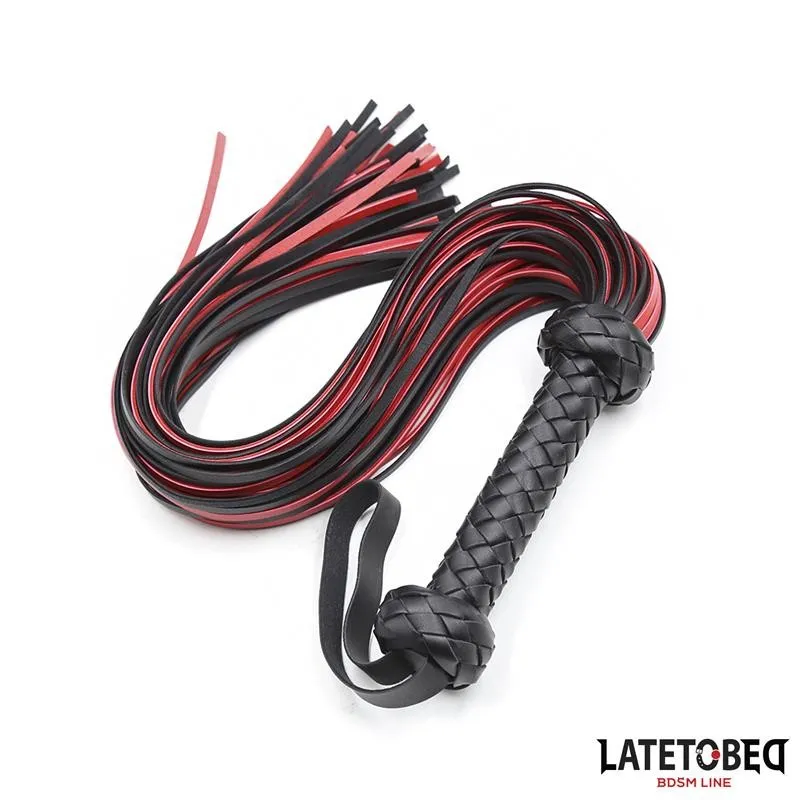 Rot-Schwarze Peitsche 65 cm von Latetobed BDSM Line | Fesselliebe.de