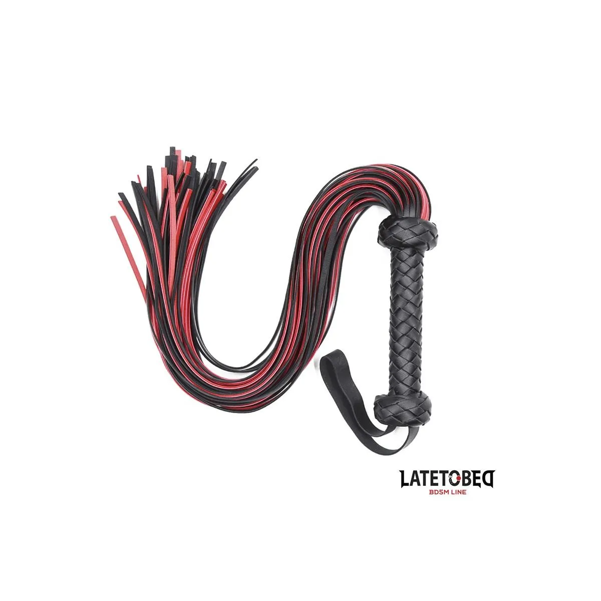 Rot-Schwarze Peitsche 65 cm von Latetobed BDSM Line | Fesselliebe.de