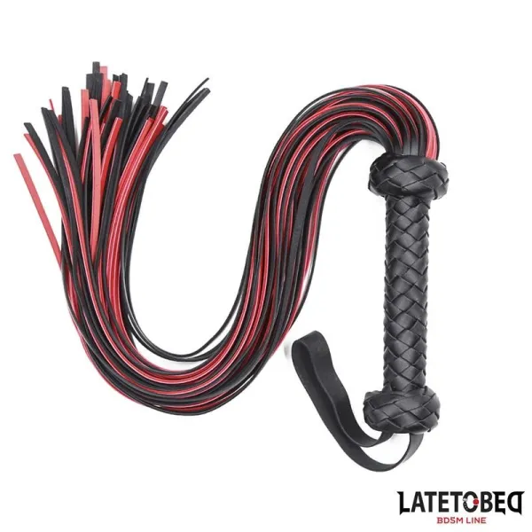 Rot-Schwarze Peitsche 65 cm von Latetobed BDSM Line | Fesselliebe.de