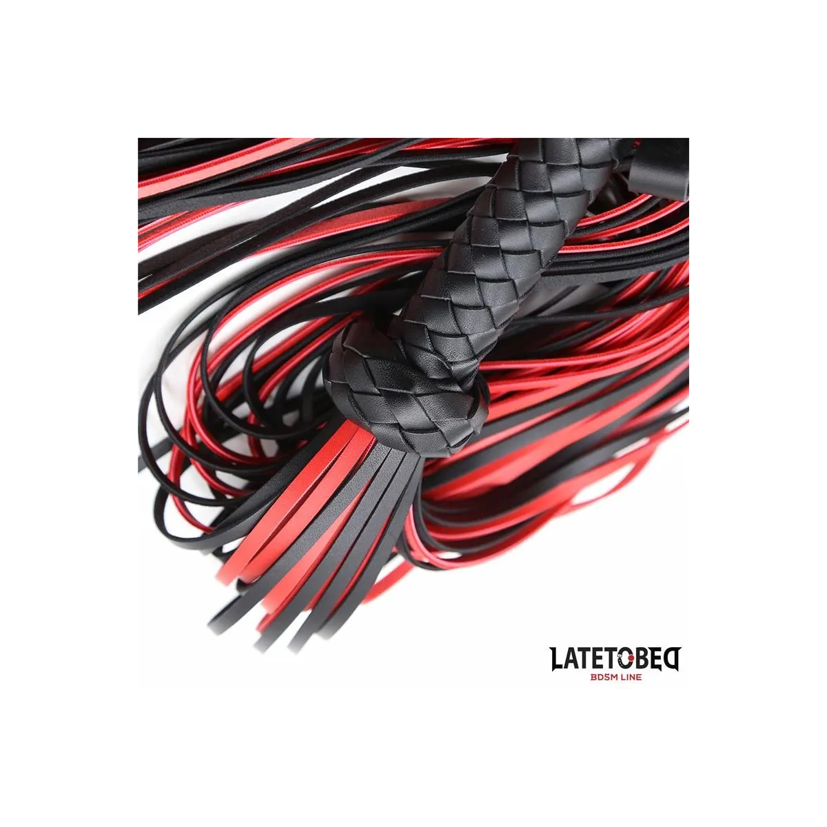 Rot-Schwarze Peitsche 65 cm von Latetobed BDSM Line | Fesselliebe.de