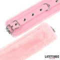 Premium-Handfesseln mit Fellfutter, Rosa von Latetobed BDSM Line