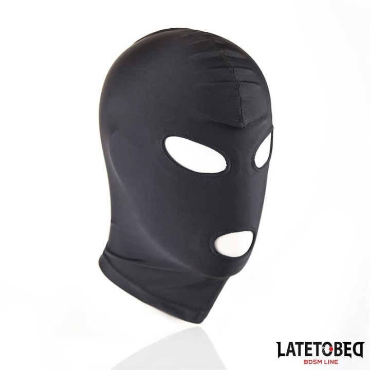Haube mit offenem Mund und Offenen Augen, Schwarz von Latetobed BDSM Line | Fesselliebe.de