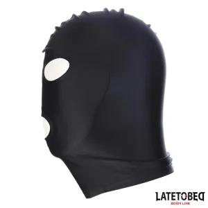 Haube mit offenem Mund und Offenen Augen, Schwarz von Latetobed BDSM Line