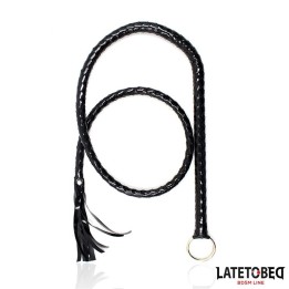 Glänzende Schwarze Lange Peitsche 138 cm von Latetobed BDSM Line | Fesselliebe.de