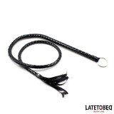 Glänzende Schwarze Lange Peitsche 138 cm von Latetobed BDSM Line | Fesselliebe.de