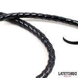 Glänzende Schwarze Lange Peitsche 138 cm von Latetobed BDSM Line | Fesselliebe.de